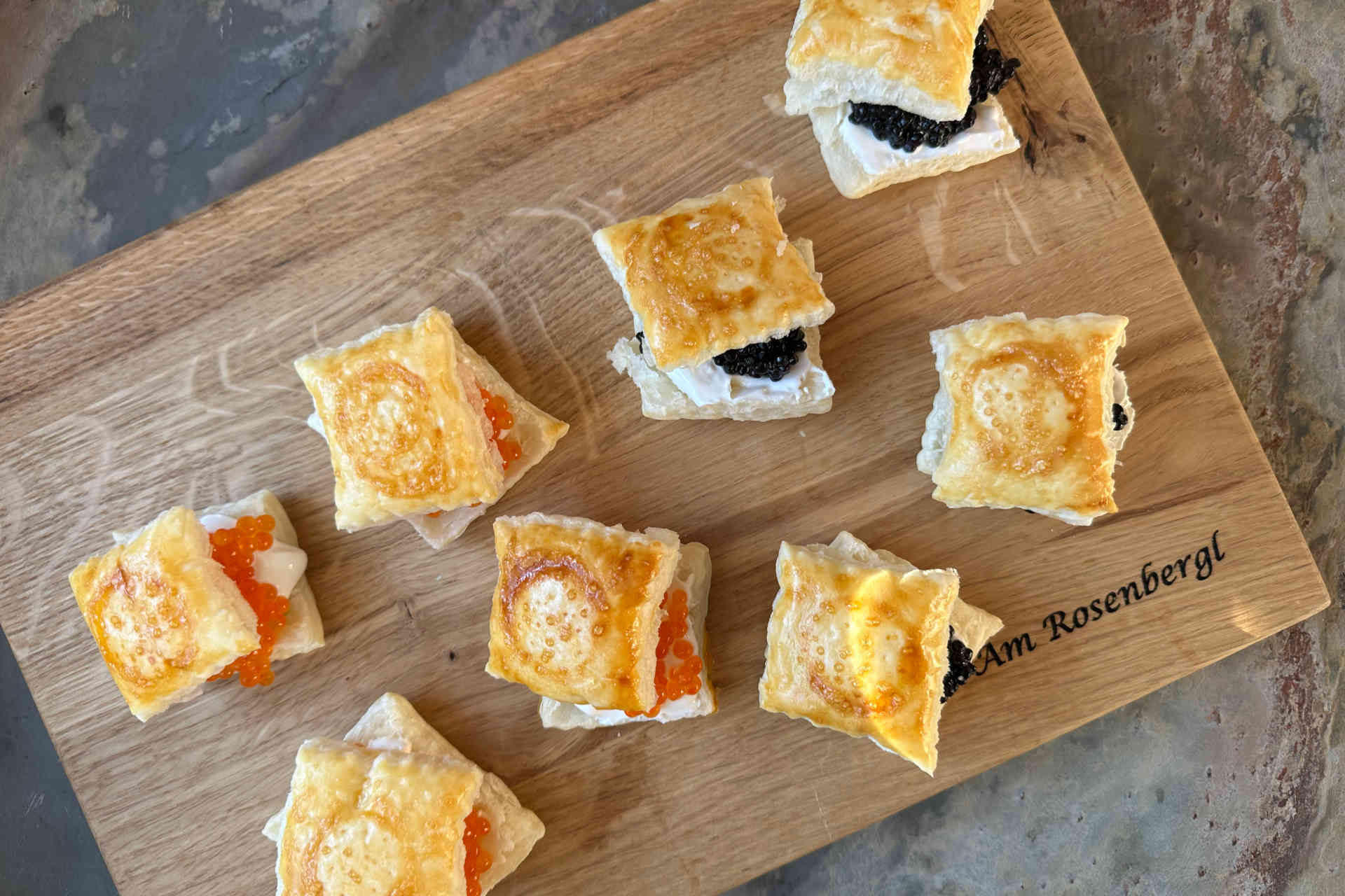 Puff Pastry Bites with Caviar and Truffle Pearls – image 4