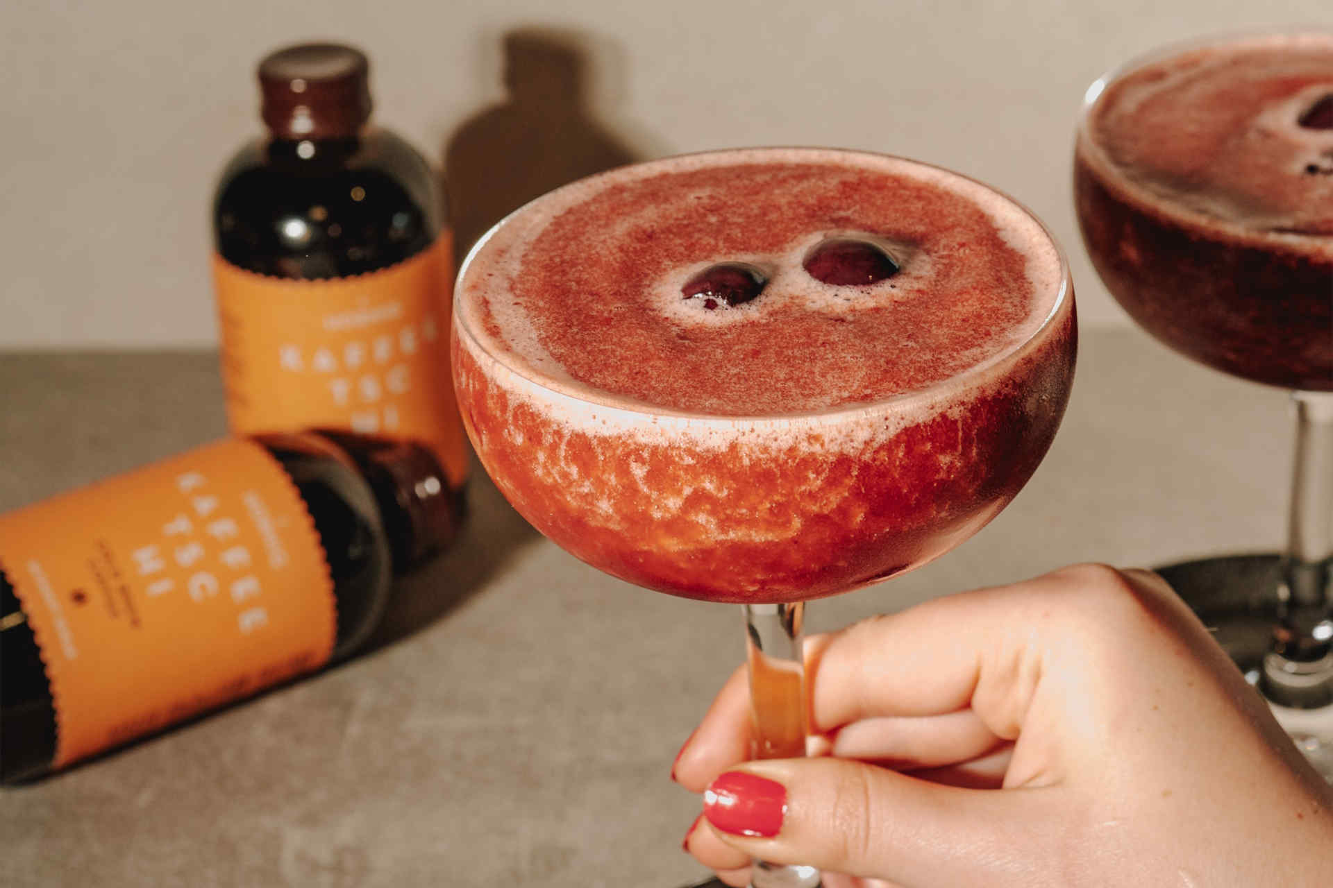 Fruit bomb with a kick: Frozen Cherry Espresso Martini