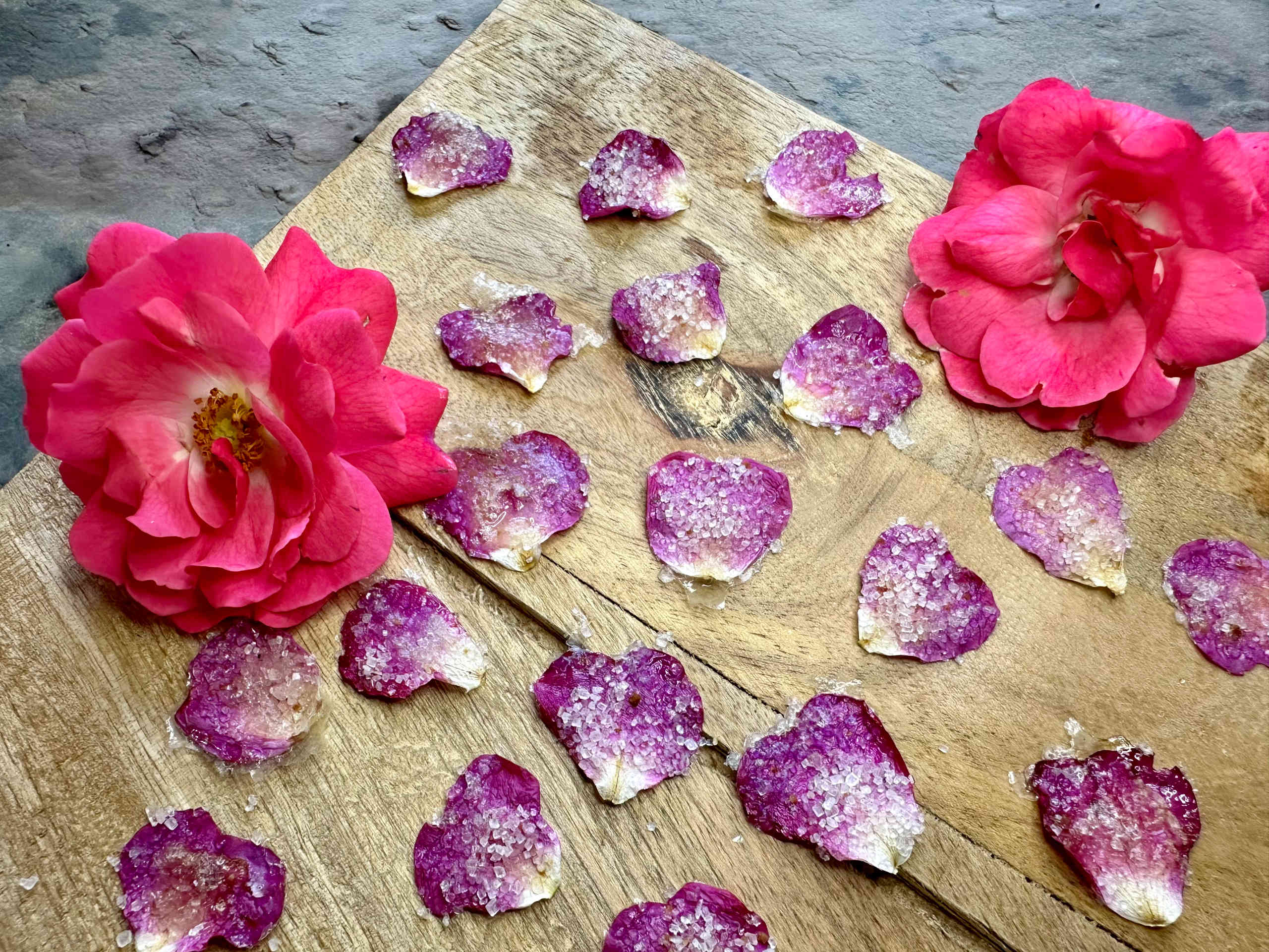 Candied roses