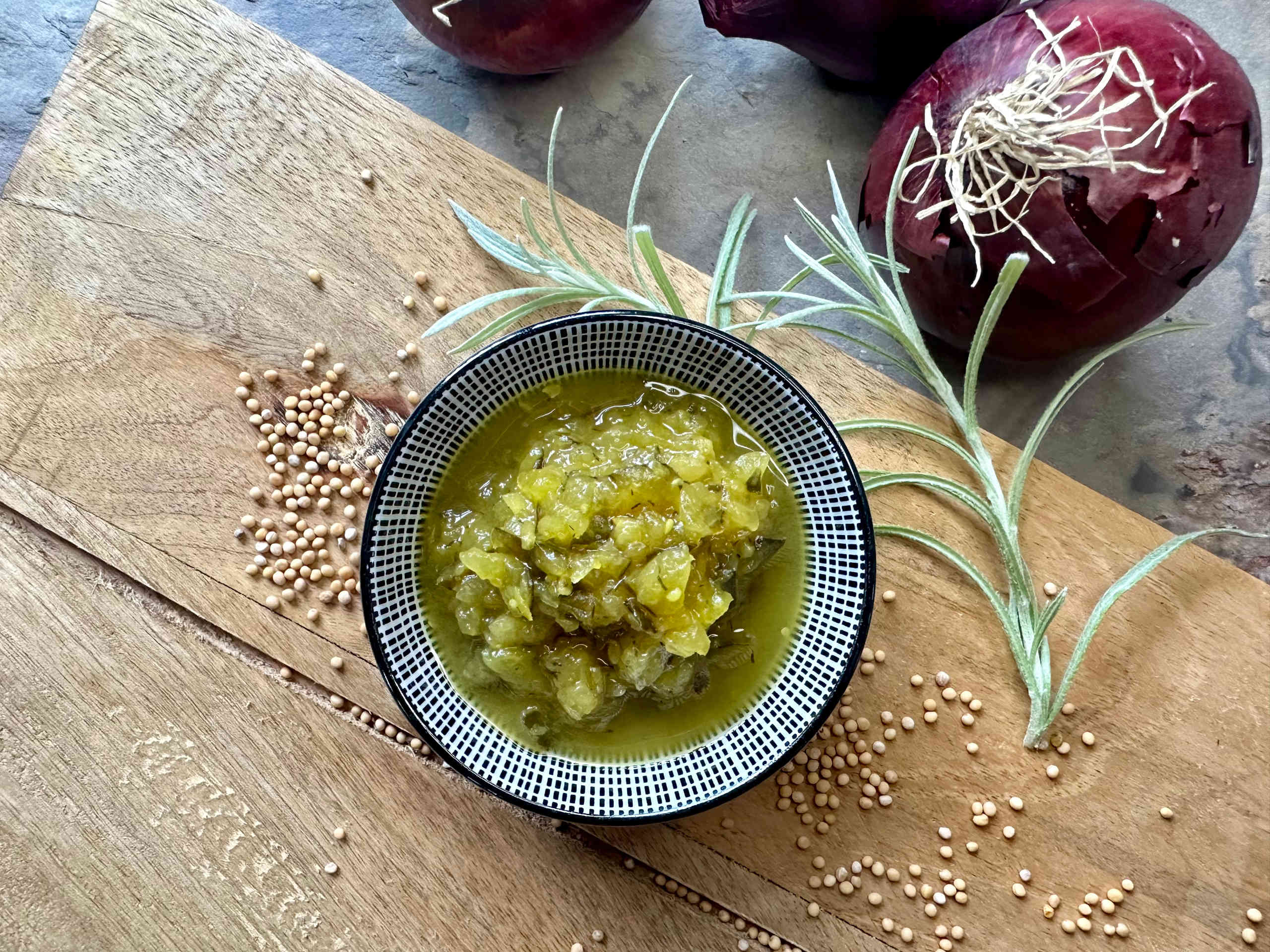 Homemade cucumber relish