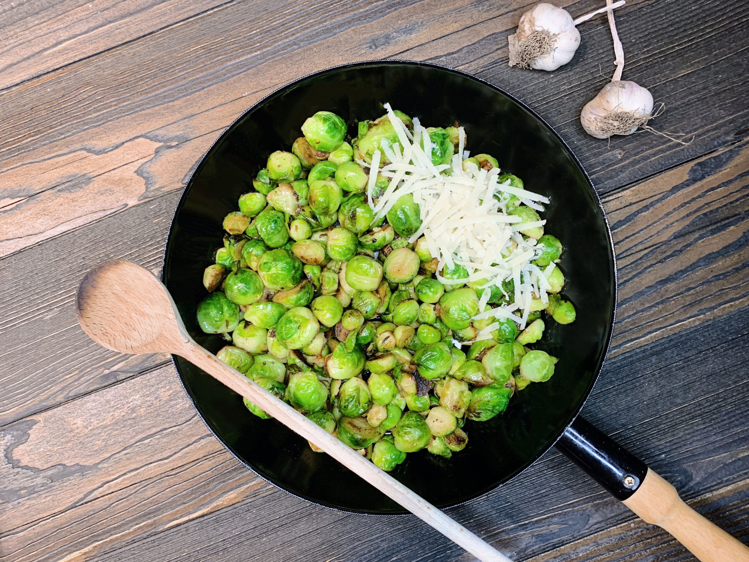 Brussels Sprouts and Parmesan Pan
