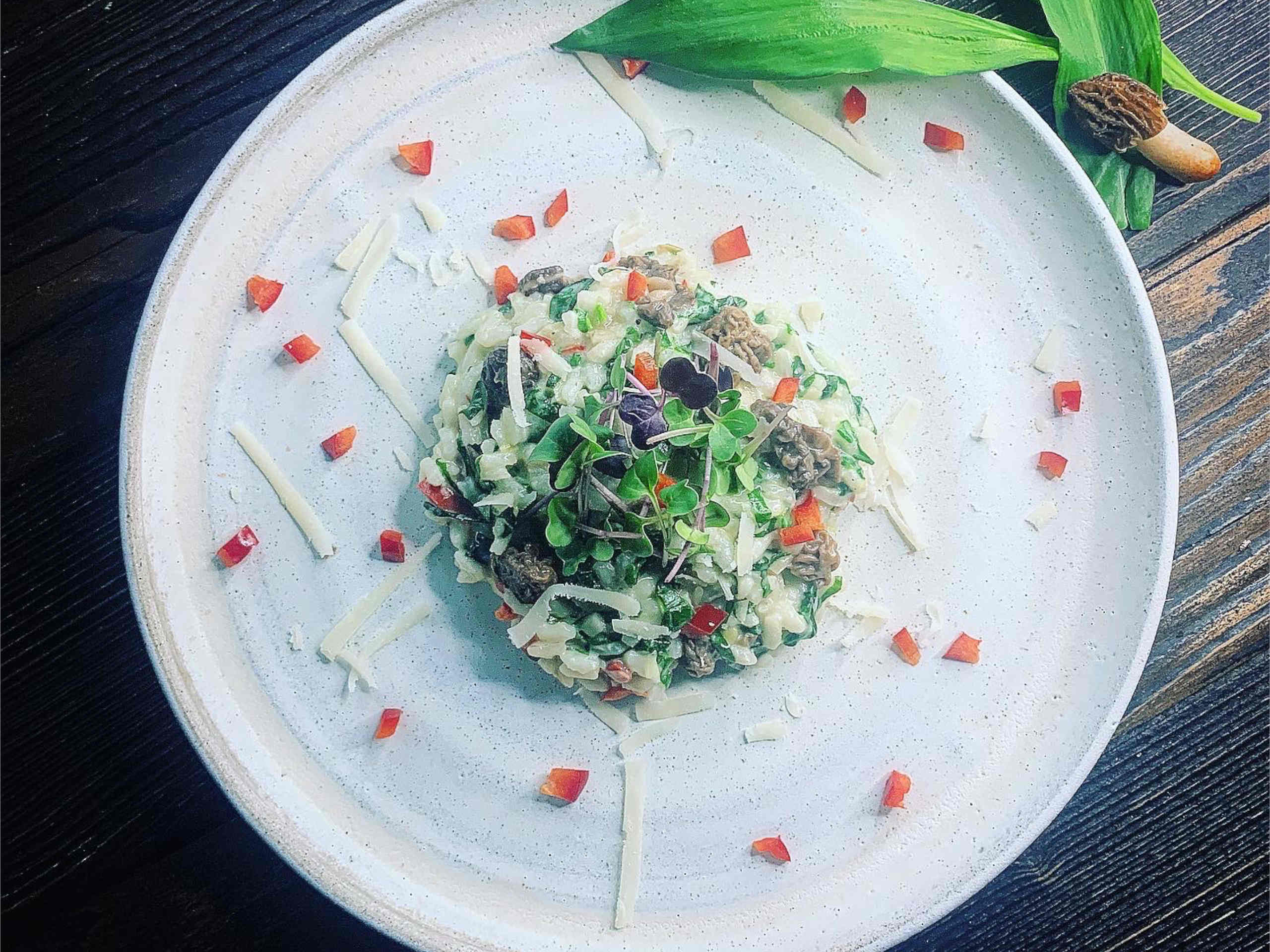 Risotto mit Bärlauch und Morcheln