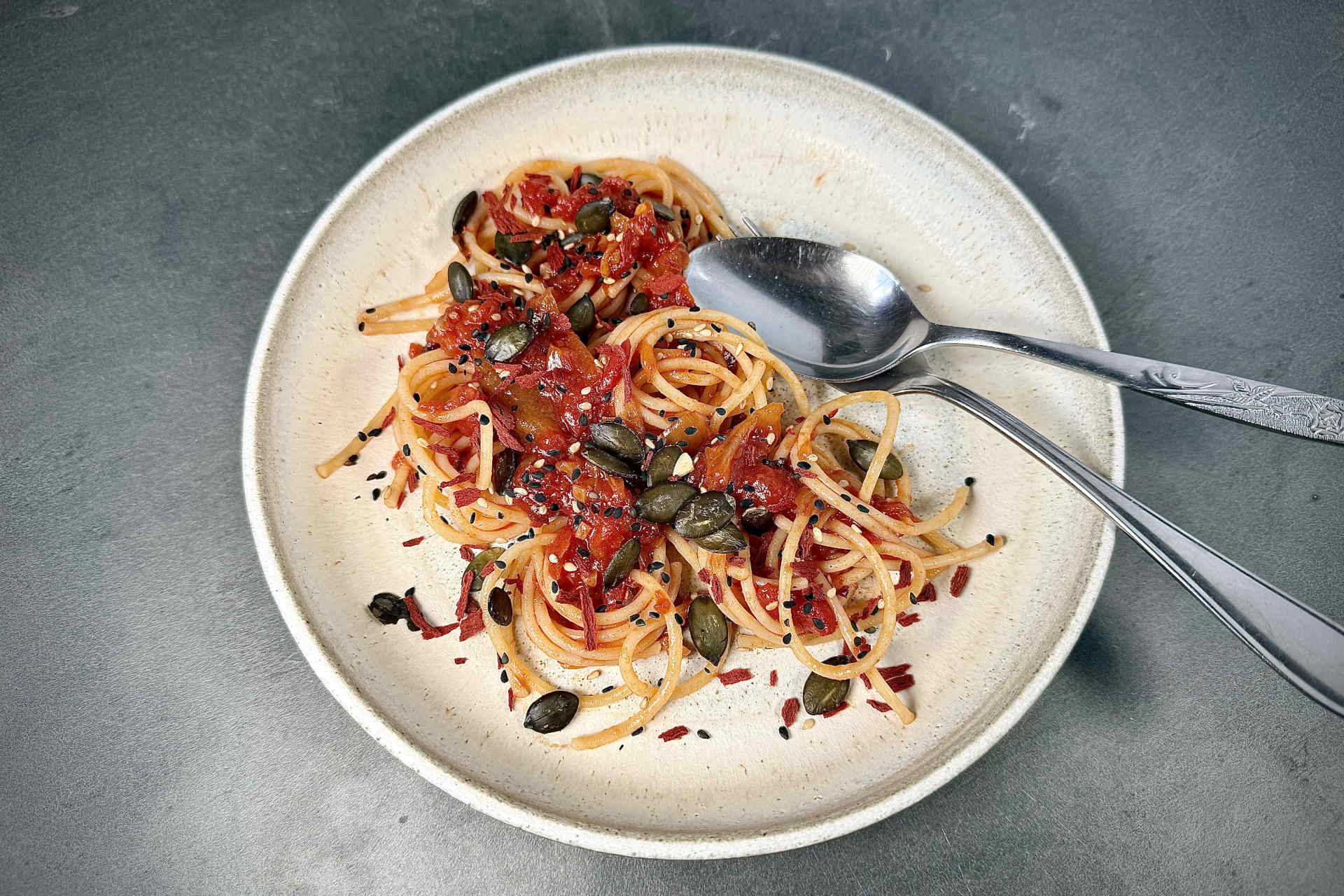A Fermented Twist on a Pasta Classic: Kimchi Tomato Spaghetti – image 1