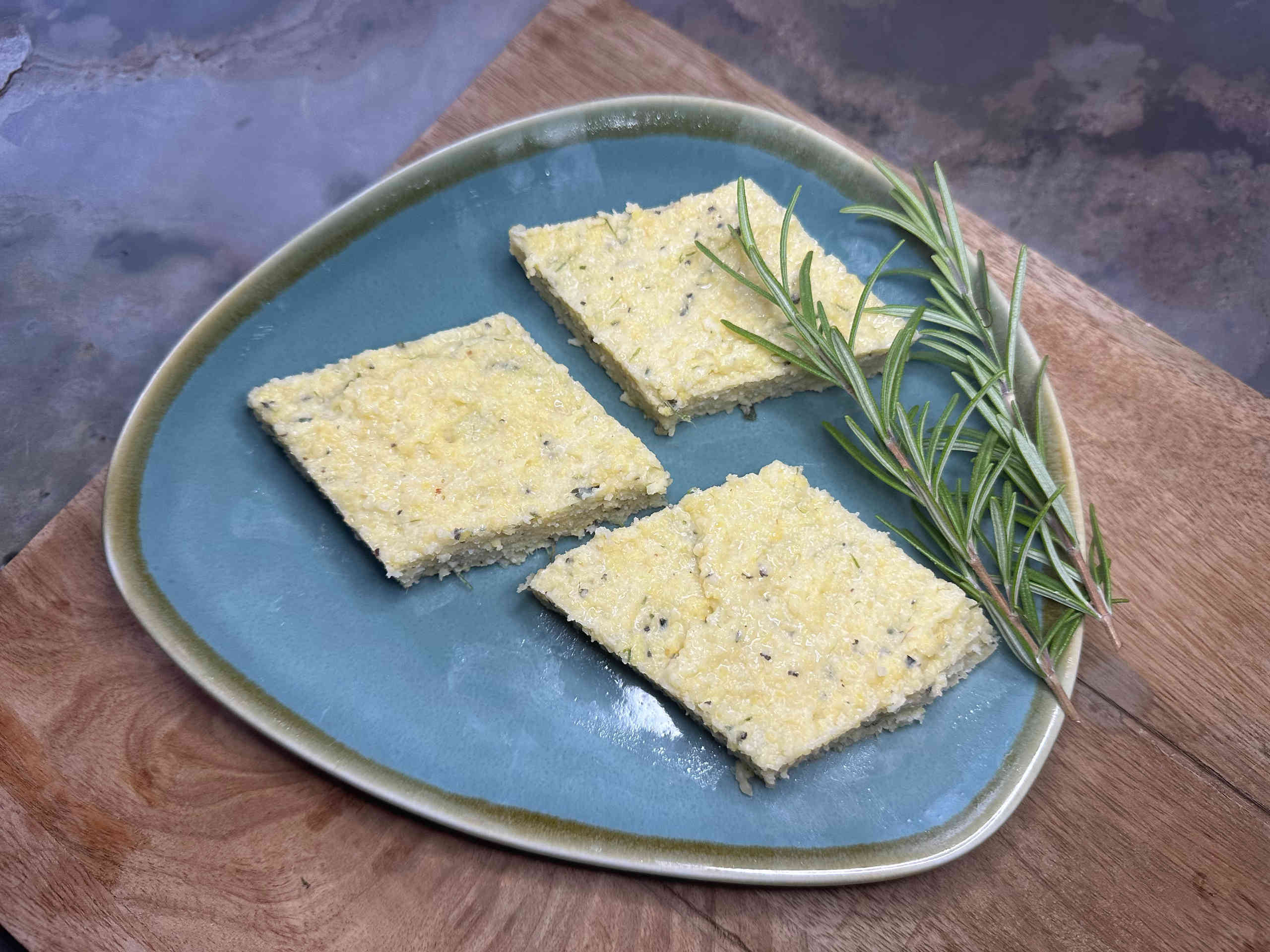 Grilled polenta slices