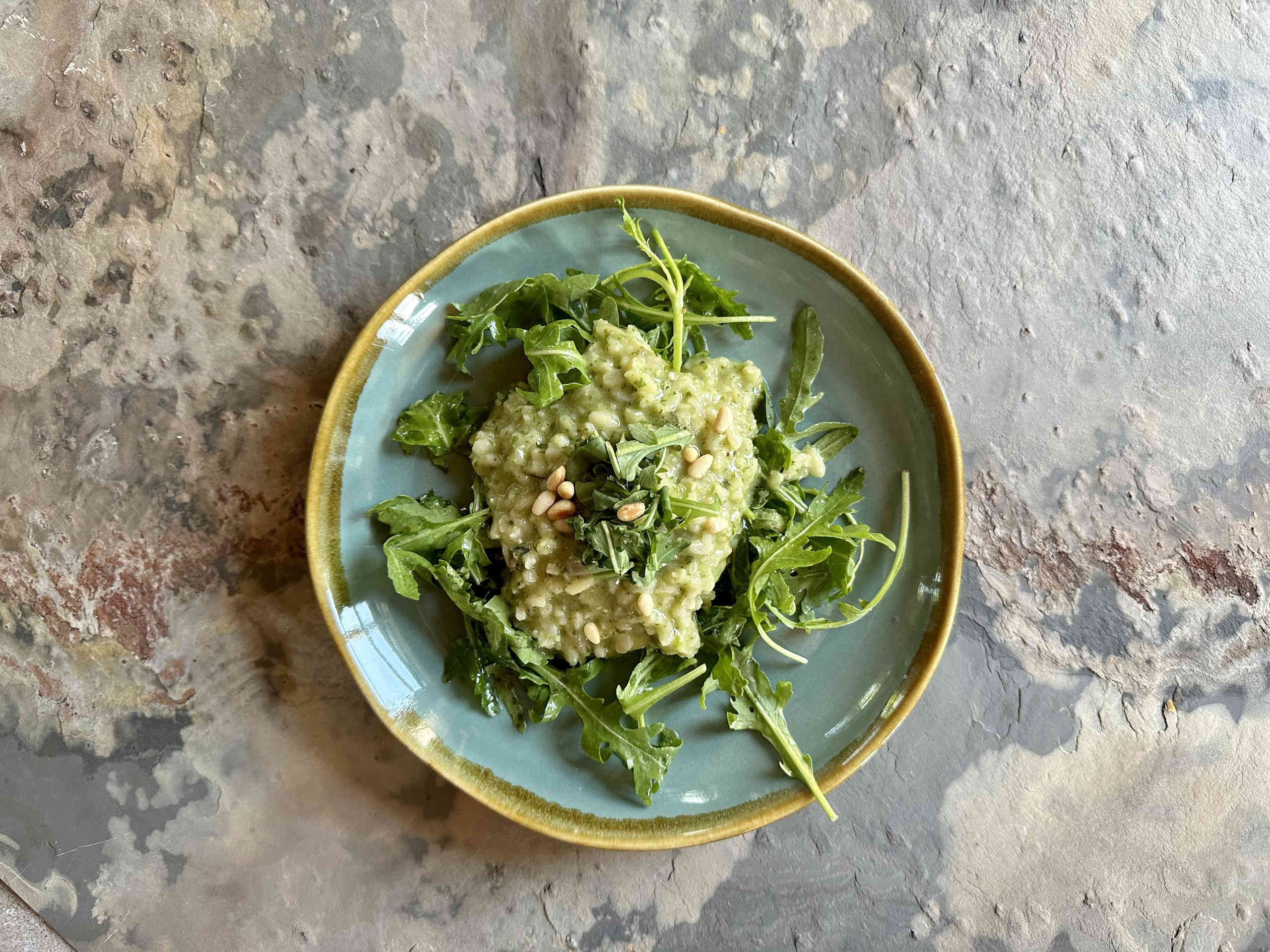 Risotto with arugula